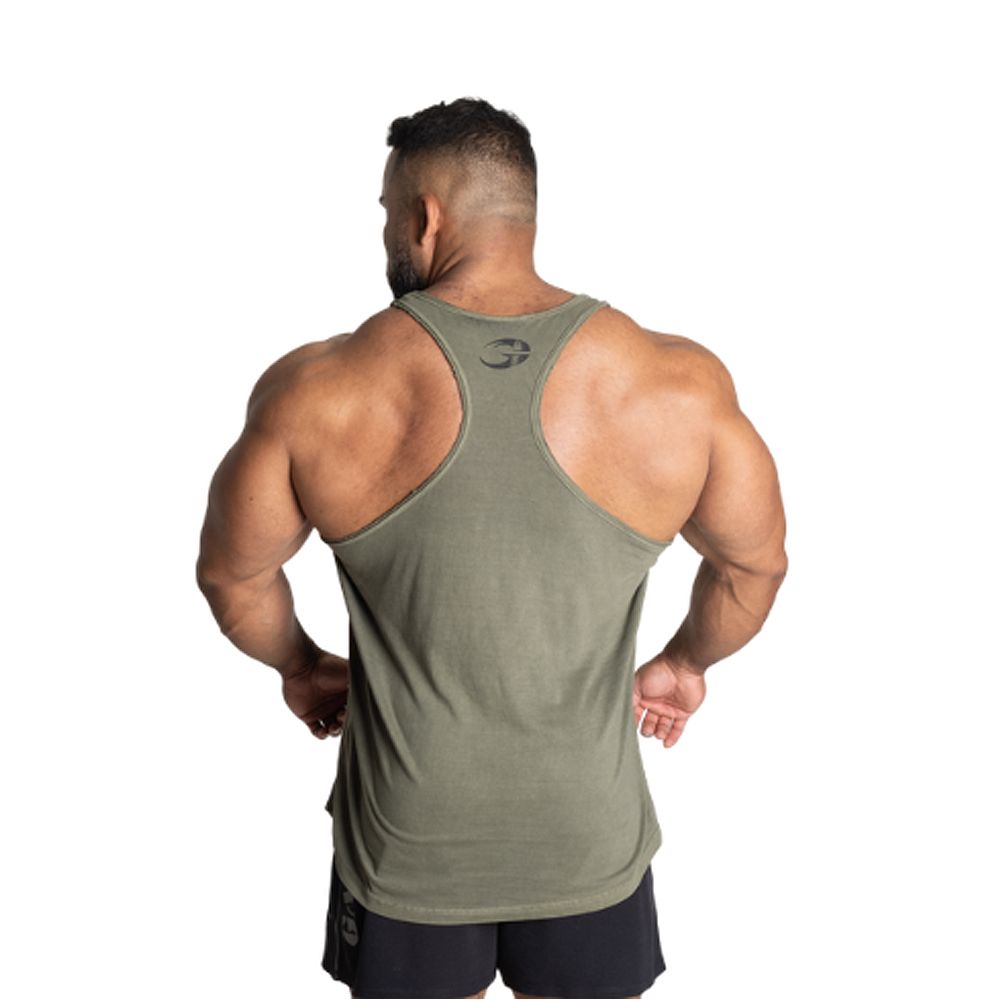 GASP INC - SKULL T-BACK - FÉRFI EDZŐTRIKÓ - MOSOTT ZÖLD