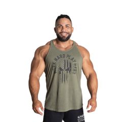 GASP INC - SKULL T-BACK - FÉRFI EDZŐTRIKÓ - MOSOTT ZÖLD