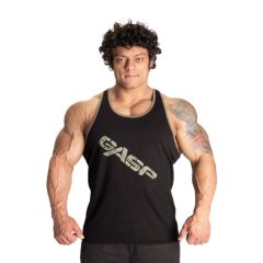 GASP INC - VINTAGE T-BACK - EDZŐTRIKÓ - FEKETE/ZÖLD