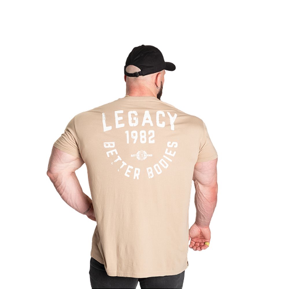 BETTER BODIES - LEGACY STREE TEE - FÉRFI PÓLÓ - MOSOTT BÉZS