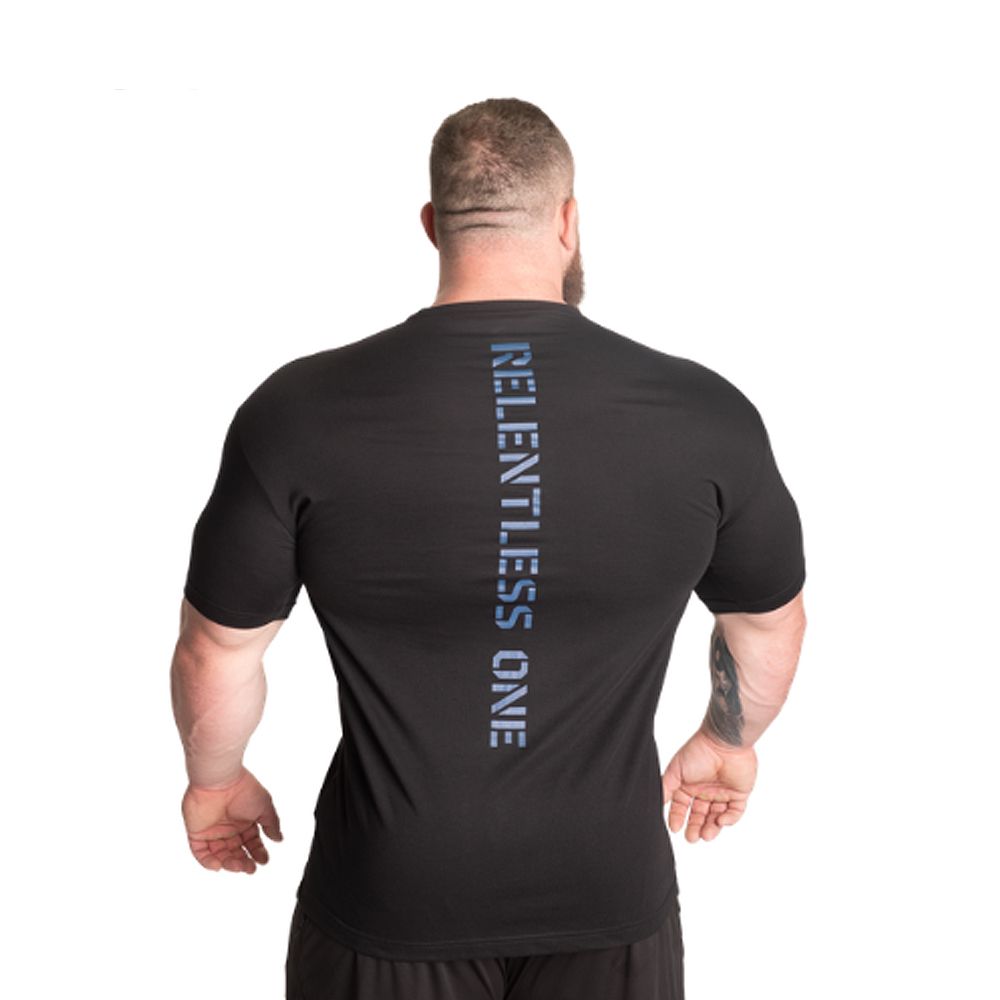 BETTER BODIES - RELENTLESS ONE TEE - FÉRFI PÓLÓ - FEKETE/KÉK