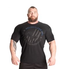 BETTER BODIES - RELENTLESS ONE TEE - FÉRFI PÓLÓ - FEKETE/KÉK