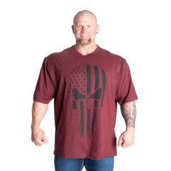 GASP INC  - SKULL DIVISION IRON TEE - FÉRFI PÓLÓ - BORDÓ
