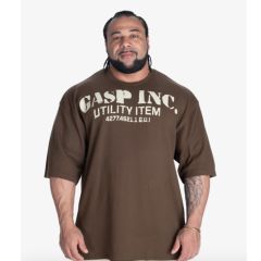 GASP INC - IRON THERMAL TEE - FÉRFI PÓLÓ -BARNA