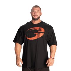 GASP INC - PUMP COVER IRON TEE - FÉRFI PÓLÓ - FEKETE / NARANCS