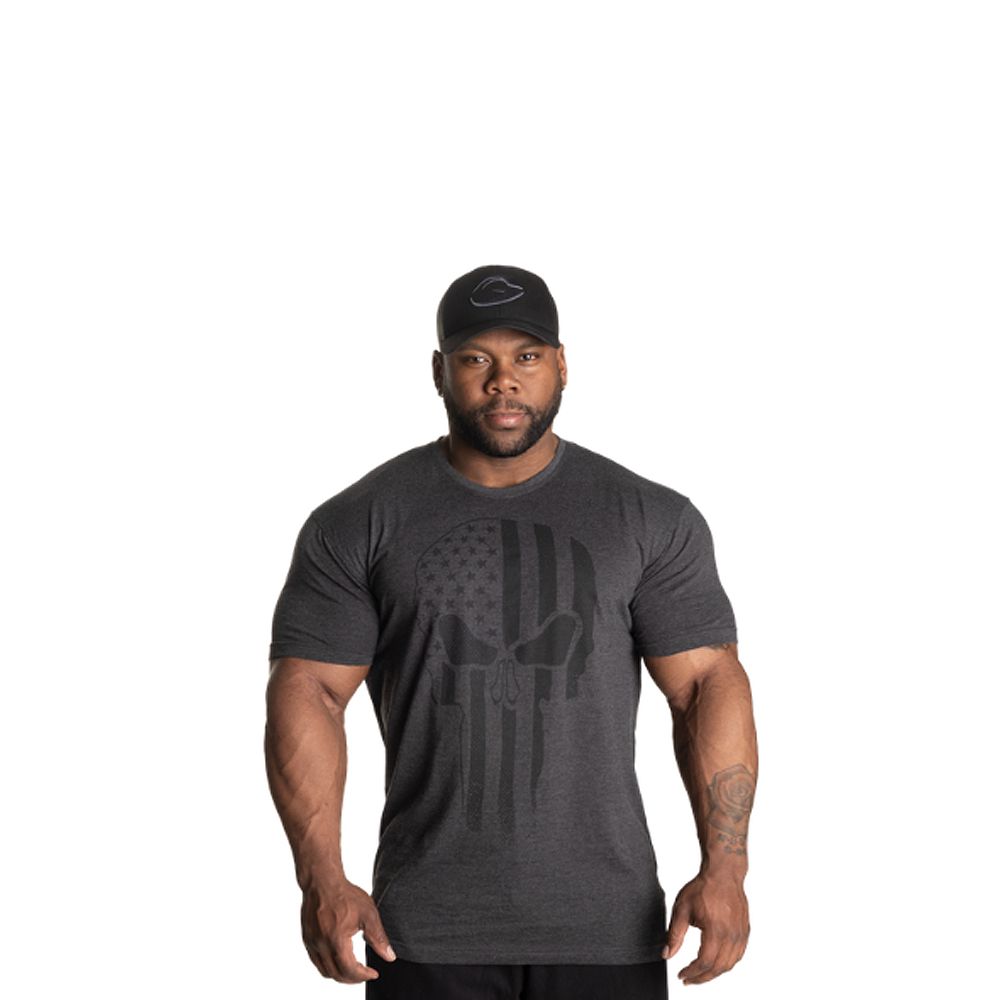 GASP INC - SKULL STANDARD TEE - FÉRFI PÓLÓ - SÖTÉT SZÜRKE GASP INC - SKULL STANDARD TEE - FÉRFI PÓLÓ - SÖTÉT SZÜRKE