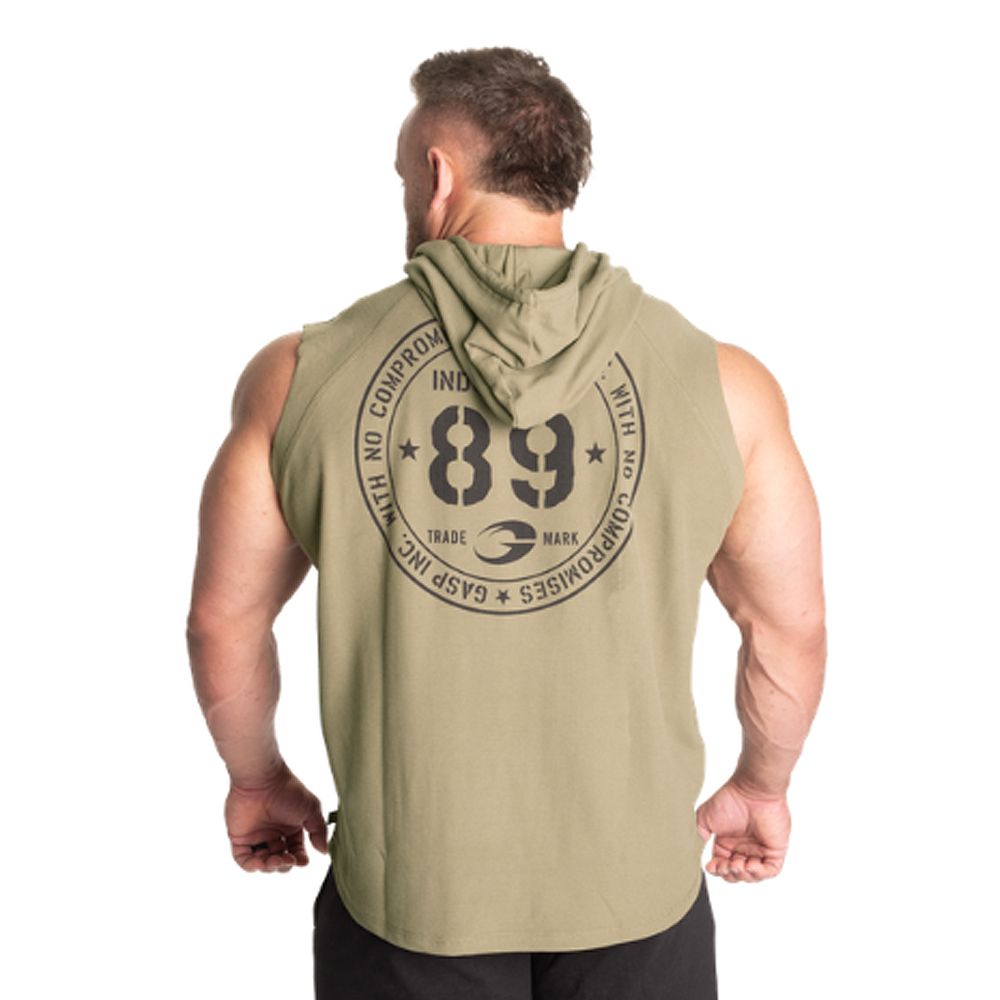 GASP INC - THERMAL SL HOODIE - UJJATLAN KAPUCNIS PÓLÓ - MOSOTT ZÖLD