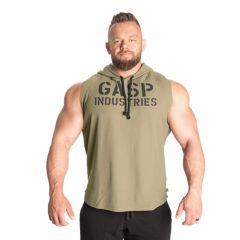 GASP INC - THERMAL SL HOODIE - UJJATLAN KAPUCNIS PÓLÓ - MOSOTT ZÖLD