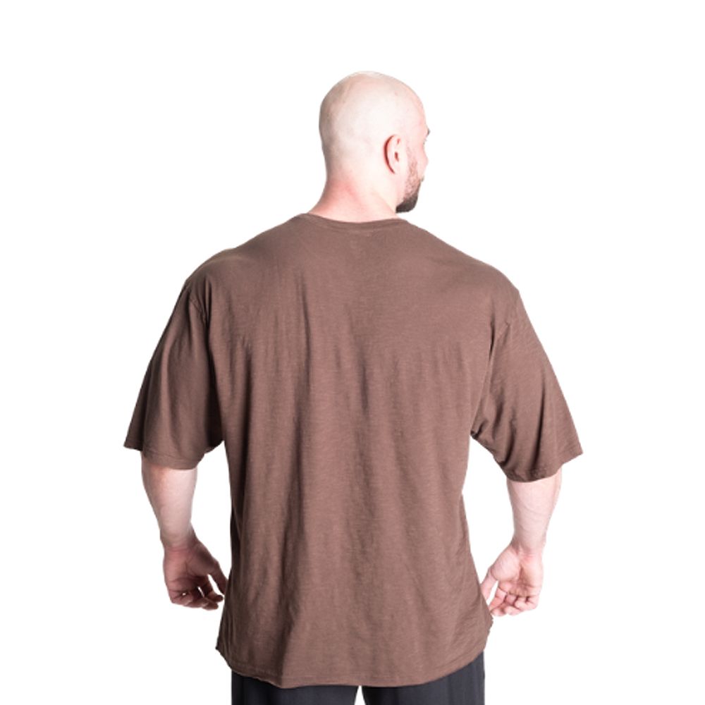 GASP INC - THROWBACK IRON TEE - FÉRFI PÓLÓ - BARNA