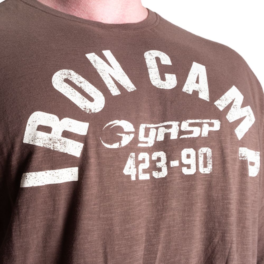GASP INC - THROWBACK IRON TEE - FÉRFI PÓLÓ - BARNA