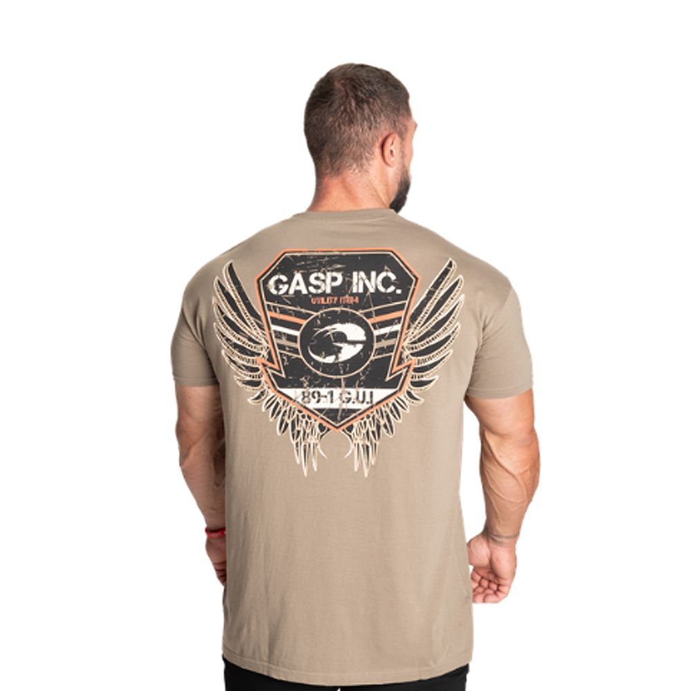GASP INC - UTILITY STREET TEE - FÉRFI PÓLÓ - MOSOTT ZÖLD
