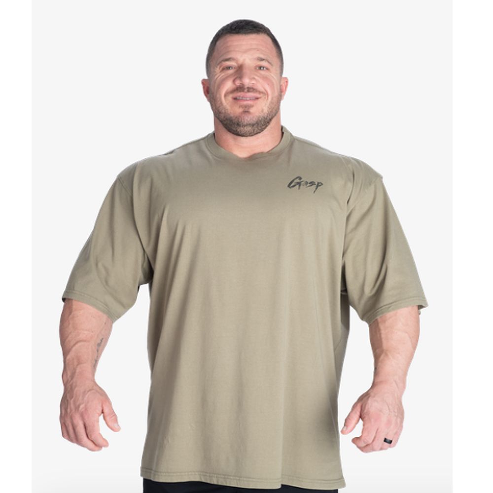 GASP INC - WASHED IRON TEE - FÉRFI PÓLÓ - MOSOTT ZÖLD