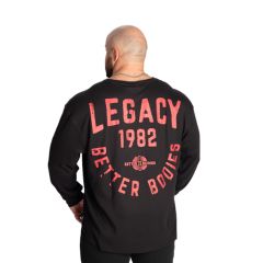 BETTER BODIES - LEGACY THERMAL LS - FÉRFI HOSSZÚ UJJÚ  FELSŐ - FEKETE/PIROS