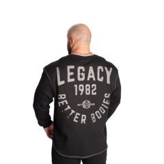 BETTER BODIES - LEGACY THERMAL LS - FÉRFI HOSSZÚ UJJÚ  FELSŐ - FEKETE/SZÜRKE