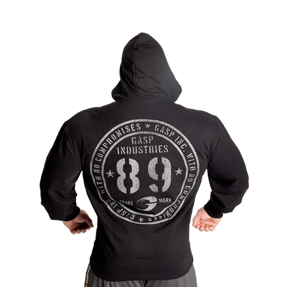 GASP INC - CLASSIC HOOD - FÉRFI PULÓVER - FEKETE
