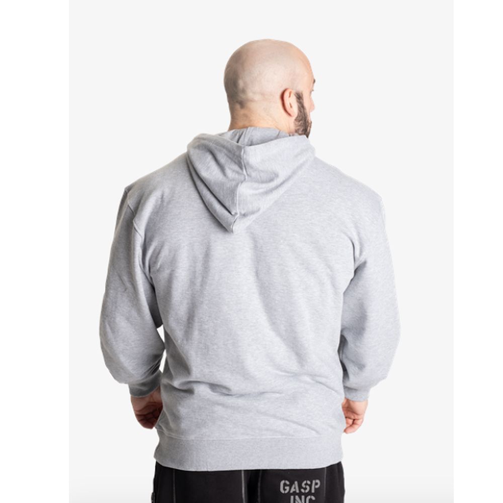 GASP INC - CLASSIC ZIP HOOD - FÉRFI PULÓVER - SZÜRKE