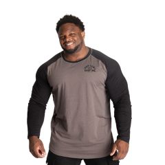 GASP INC - IRON CAMP RAGLAN LS - FÉRFI HOSSZÚ UJJÚ FELSŐ - FEKETE/SZÜRKE