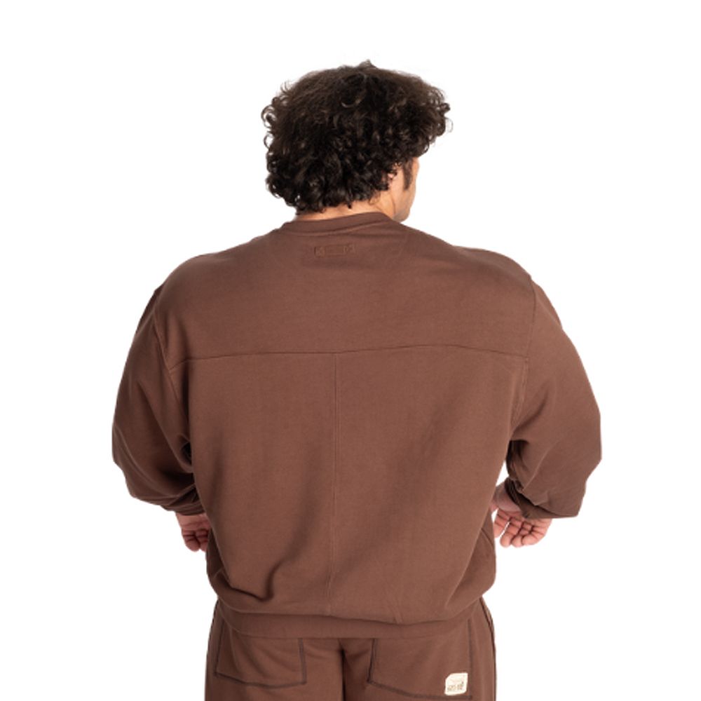 GASP INC - IRON CAMP SWEATER - FÉRFI PULÓVER - BARNA