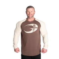 GASP INC - ORIGINAL RAGLAN LS - FÉRFI HOSSZÚ UJJÚ FELSŐ - BARNA