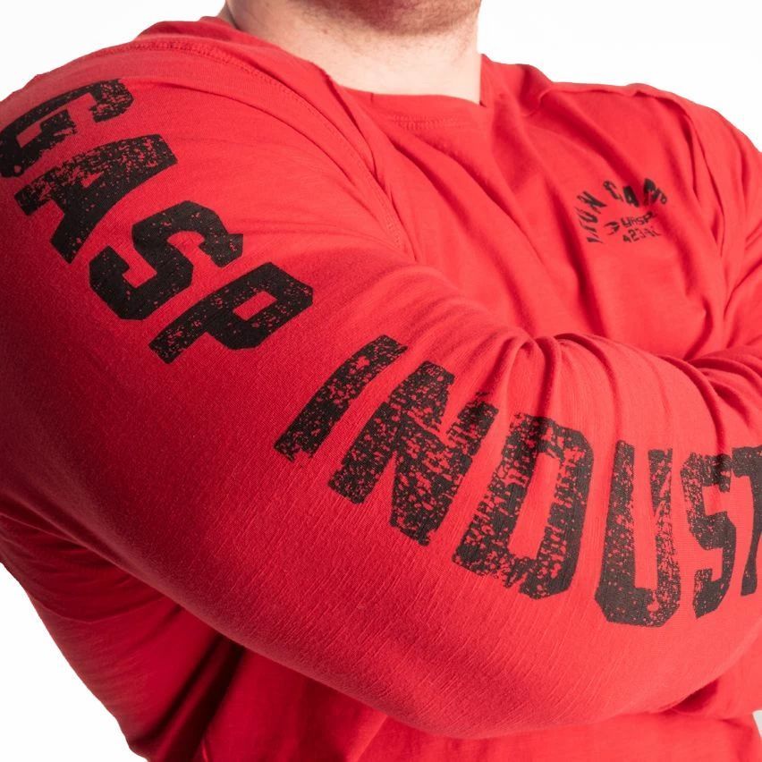 GASP INC - THROWBACK SWEATER - FÉRFI PULÓVER - CHILI PIROS GASP INC - THROWBACK SWEATER - FÉRFI PULÓVER - CHILI PIROS