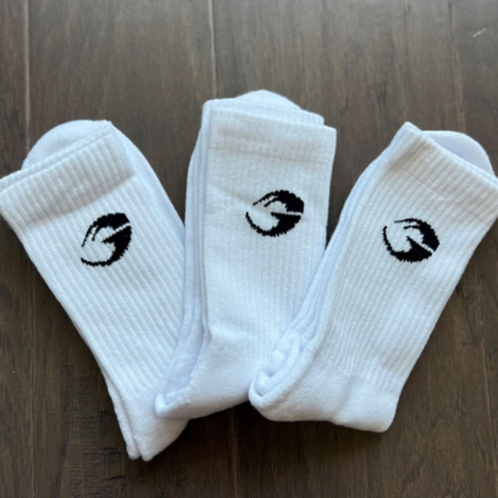GASP INC -  CREW SOCKS 3 PACK - FEHÉR ZOKNI - 3 PÁR