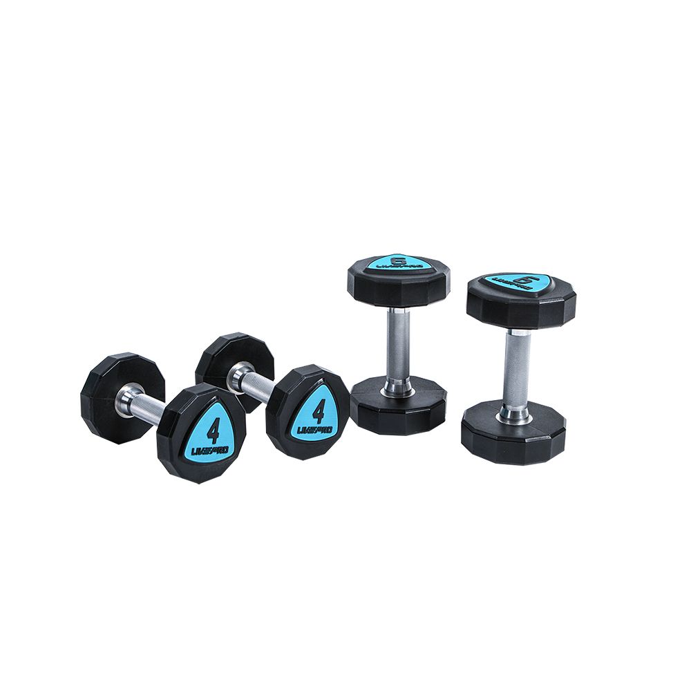 LIVEPRO - 12-SIDED URETHANE DUMBBELLS - 12 OLDALÚ KÉZISÚLYZÓ - 28 KG LIVEPRO - 12-SIDED URETHANE DUMBBELLS - 12 OLDALÚ KÉZISÚLYZÓ - 28 KG