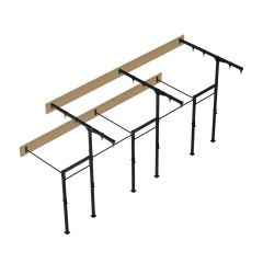 LIVEPRO - TRI STATION WALLMOUNT RINGS RIG - FALRA SZERELHETŐ ERŐKERET