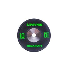 LIVEPRO - RUBBER BLACK COMPETITION BUMPER PLATE - GUMIROZOTT SÚLYTÁRCSA - 20 KG