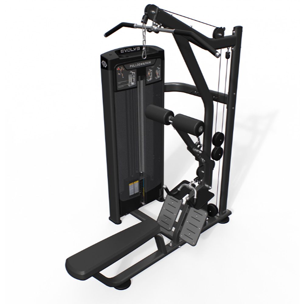 EVOLVE FITNESS - PULLDOWN / ROW - LAPSÚLYOS HÚZÓDZKODÓ / EVEZŐGÉP EVOLVE FITNESS - PULLDOWN / ROW - LAPSÚLYOS HÚZÓDZKODÓ / EVEZŐGÉP