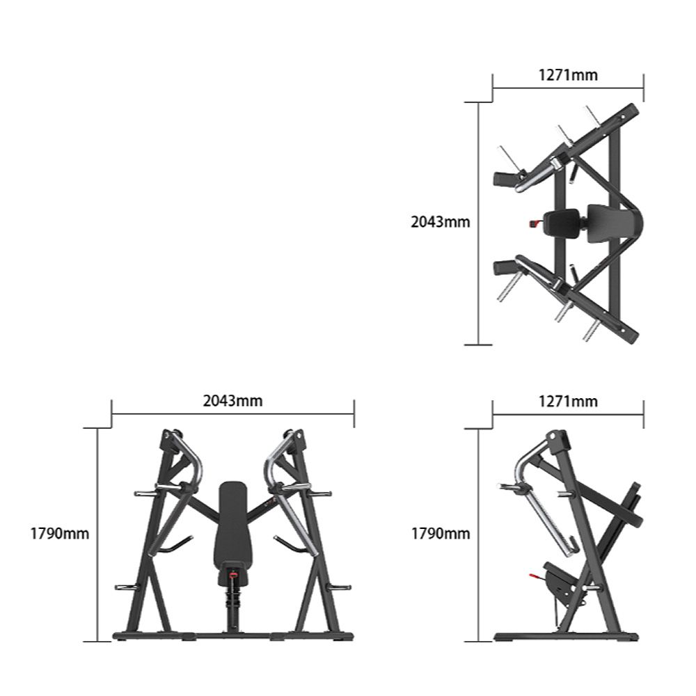 EVOLVE FITNESS - DECLINE CHEST PRESS - TÁRCSASÚLYOS MELLNYOMÓ GÉP