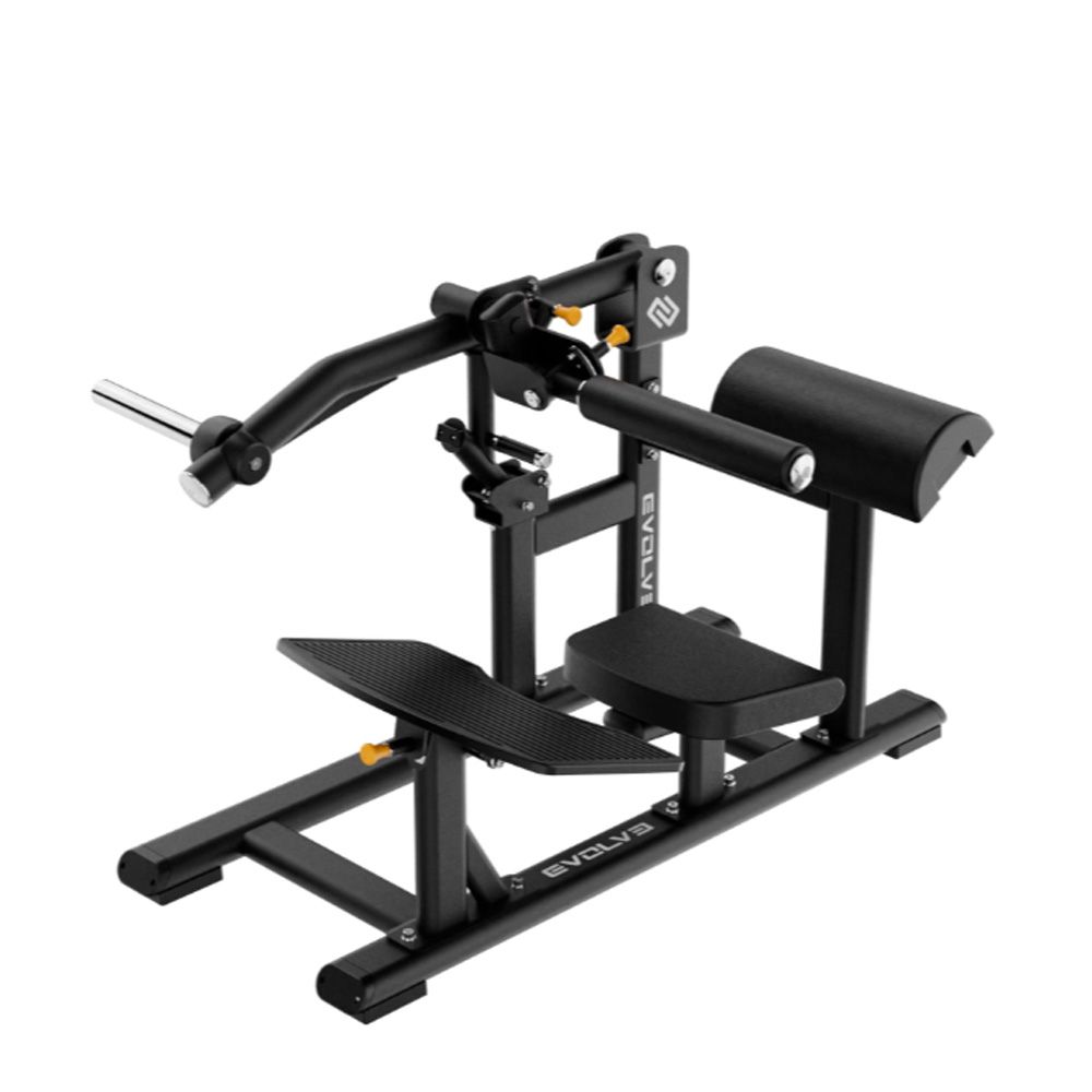 EVOLVE FITNESS - PLATE LOADED HIP THRUST - TÁRCSASÚLYOS CSÍPŐEMELŐ GÉP EVOLVE FITNESS - PLATE LOADED HIP THRUST - TÁRCSASÚLYOS CSÍPŐEMELŐ GÉP