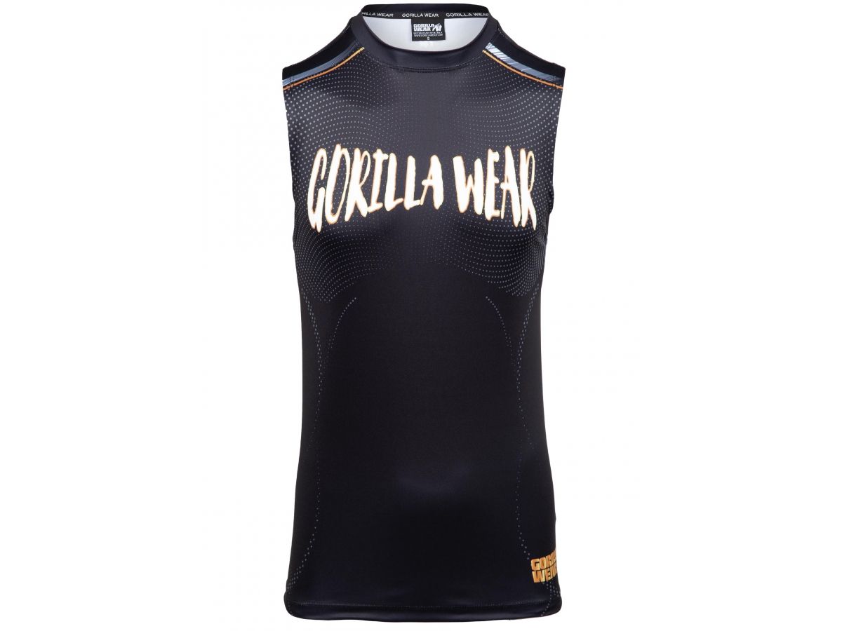 GORILLA WEAR - CLAYTON TANK TOP - FÉRFI TRIKÓ - FEKETE/ARANY GORILLA WEAR - CLAYTON TANK TOP - FÉRFI TRIKÓ - FEKETE/ARANY
