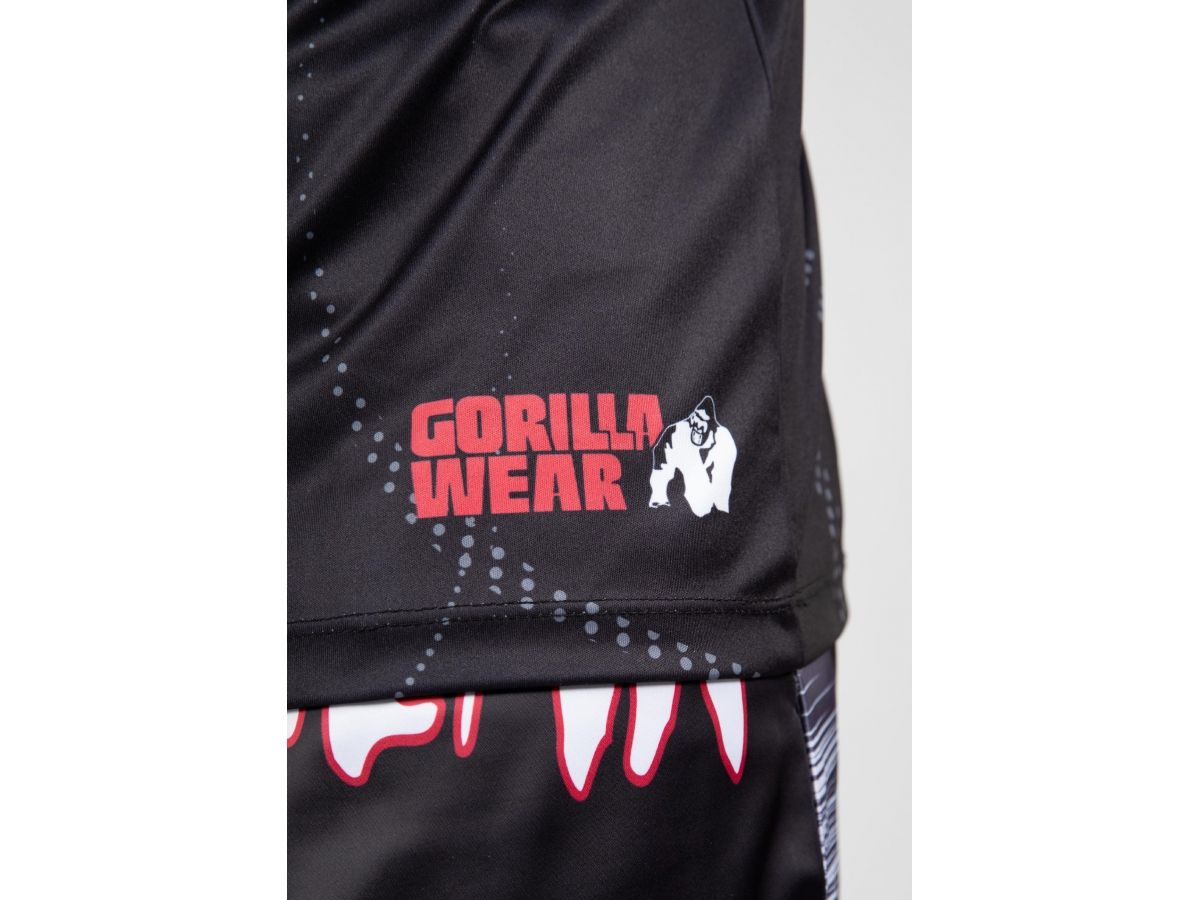 GORILLA WEAR - CLAYTON TANK TOP - FÉRFI TRIKÓ - FEKETE/PIROS GORILLA WEAR - CLAYTON TANK TOP - FÉRFI TRIKÓ - FEKETE/PIROS