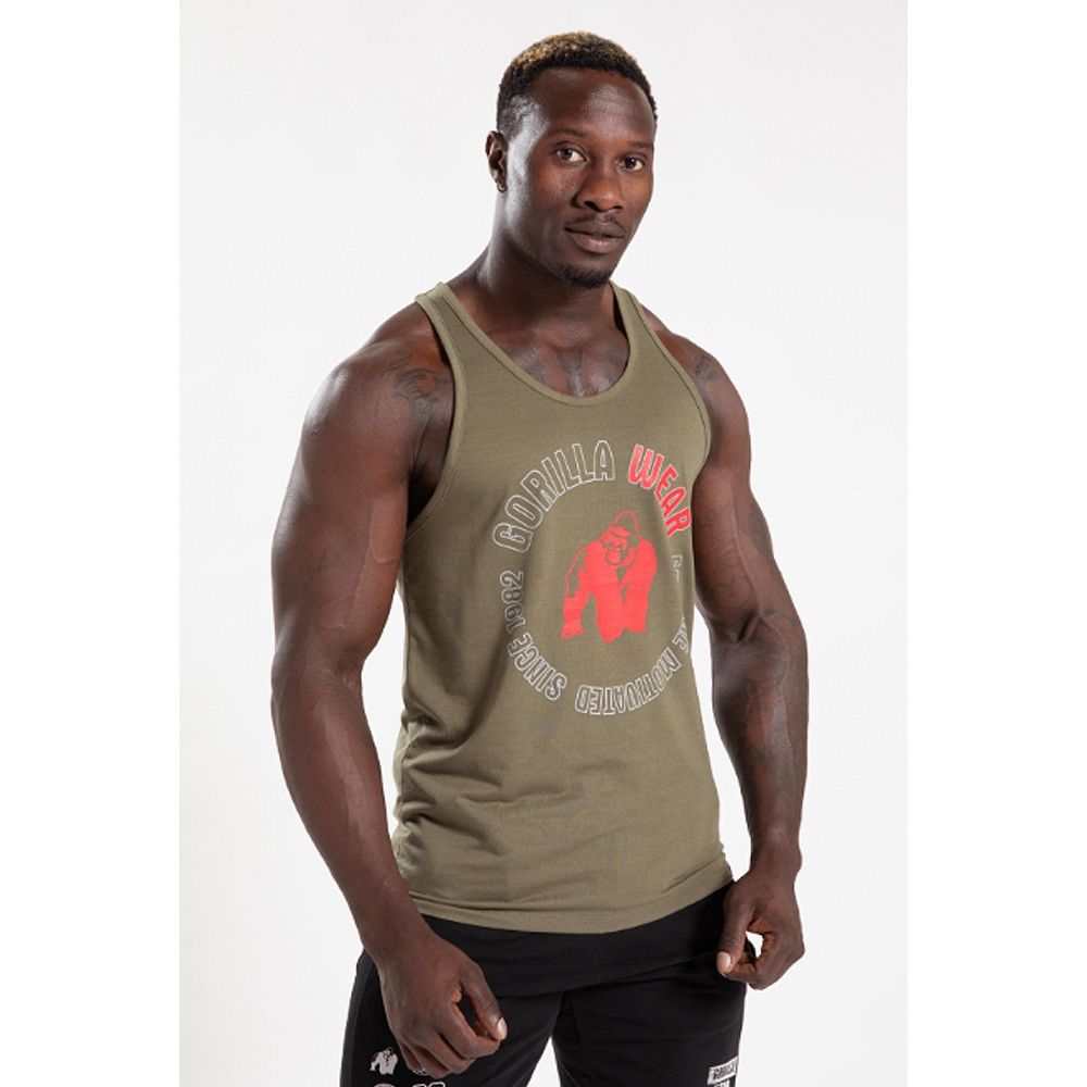 GORILLA WEAR - LAFAYETTE TANK TOP - FÉRFI TRIKÓ - KATONAZÖLD