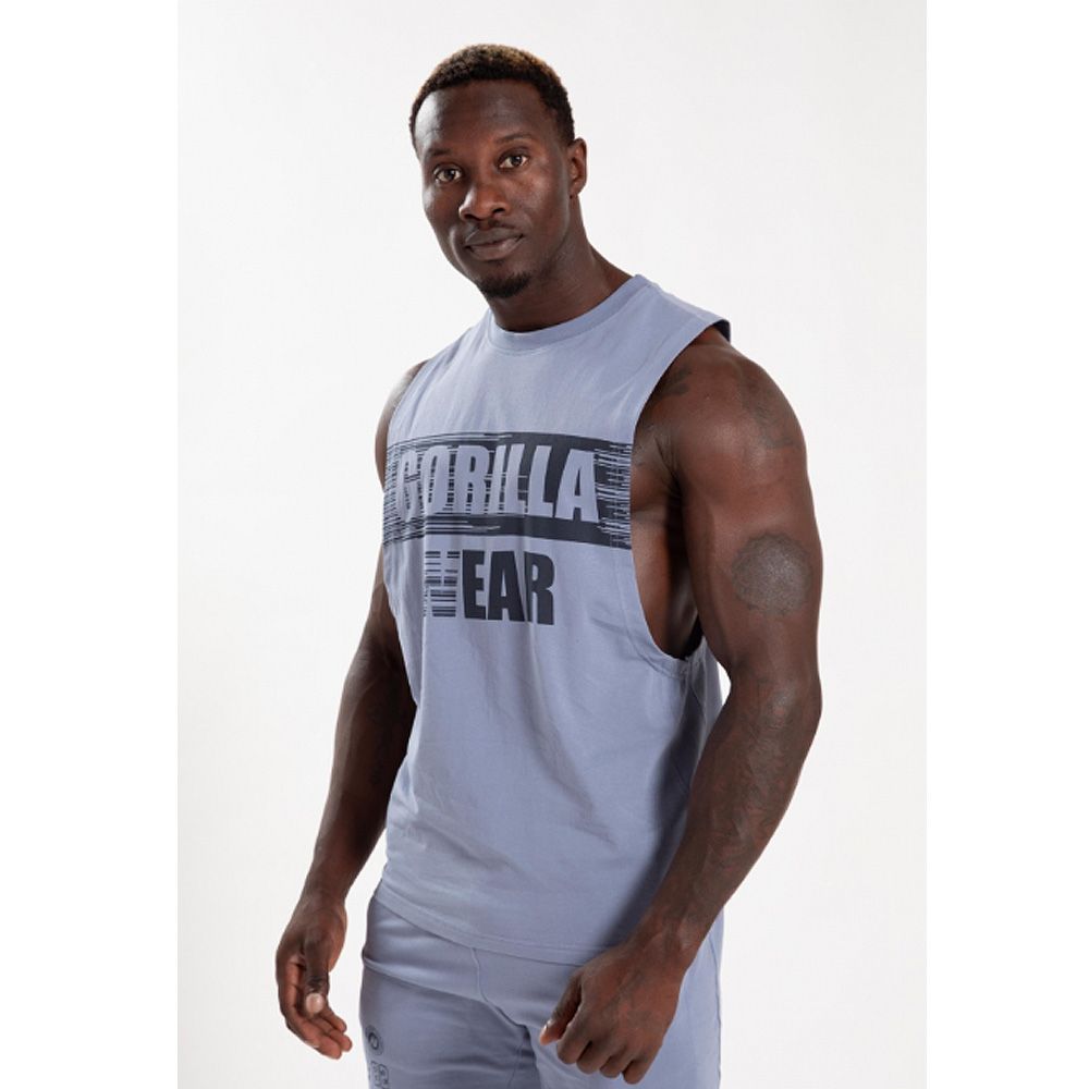 GORILLA WEAR - LOPEZ DROP - FÉRFI TRIKÓ - KŐMOSOTT KÉK GORILLA WEAR - LOPEZ DROP - FÉRFI TRIKÓ - KŐMOSOTT KÉK