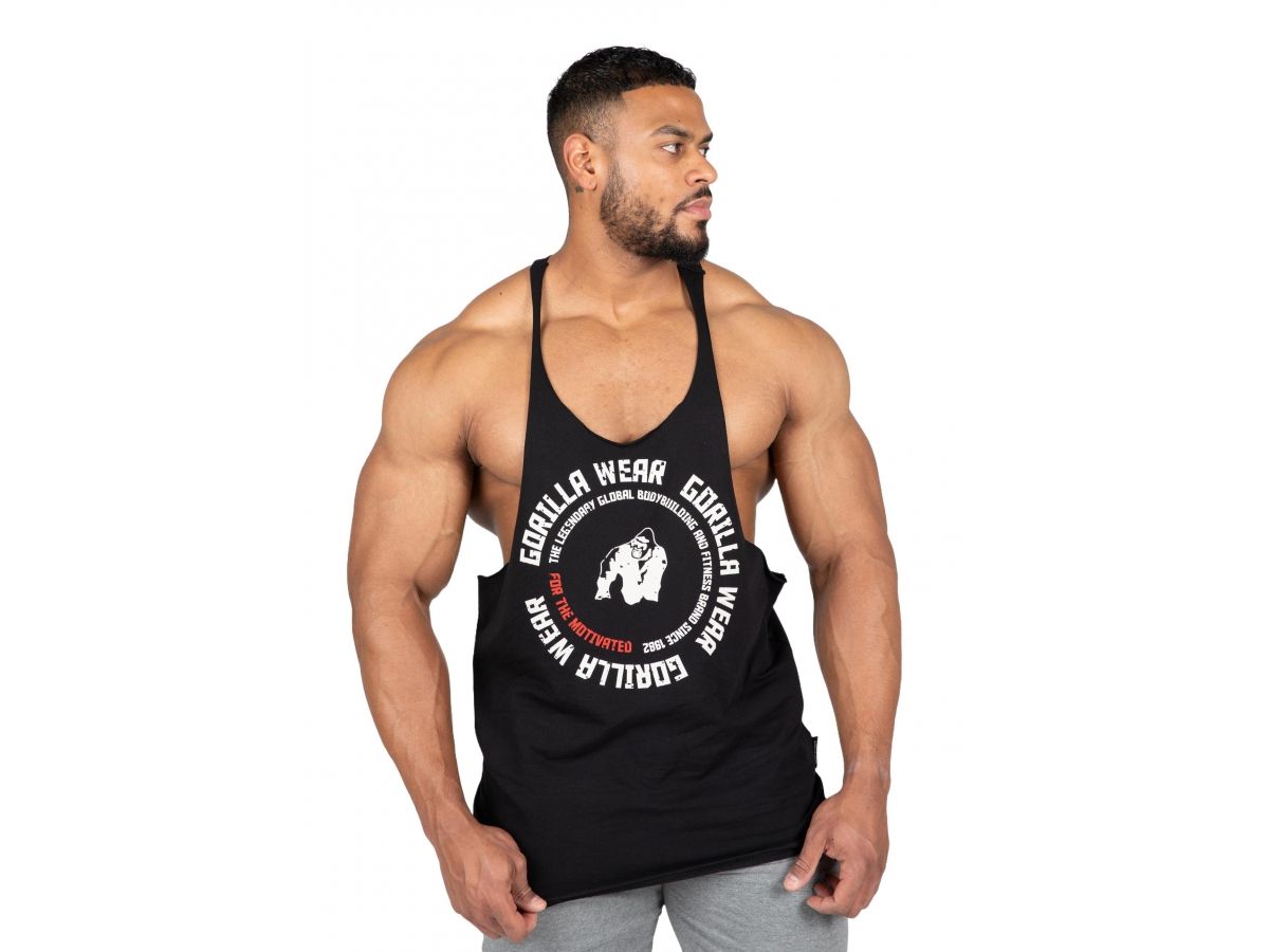 GORILLA WEAR- MELROSE STRINGER TANK TOP- FÉRFI EDZŐTRIKÓ - FEKETE GORILLA WEAR- MELROSE STRINGER TANK TOP- FÉRFI EDZŐTRIKÓ - FEKETE