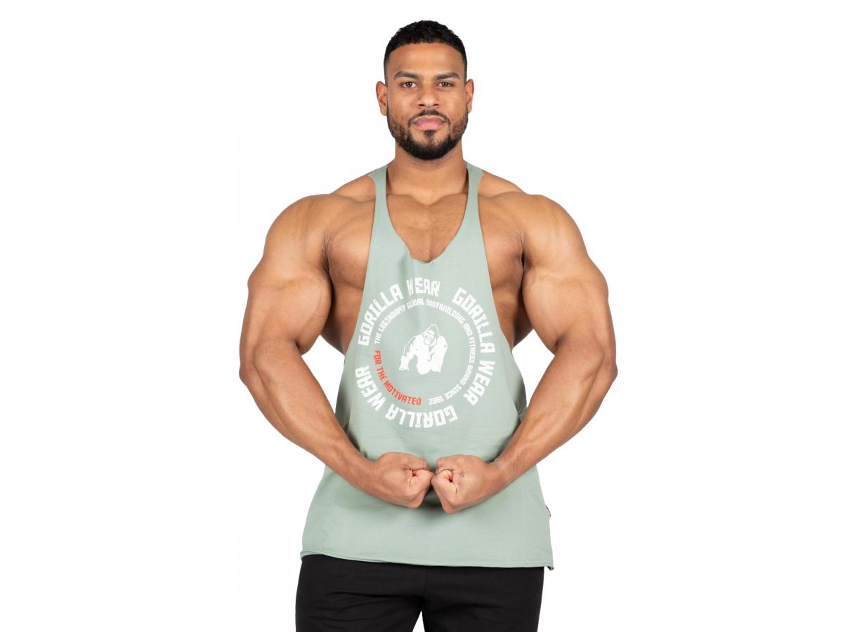GORILLA WEAR- MELROSE STRINGER TANK TOP- FÉRFI EDZŐTRIKÓ - ZÖLD GORILLA WEAR- MELROSE STRINGER TANK TOP- FÉRFI EDZŐTRIKÓ - ZÖLD