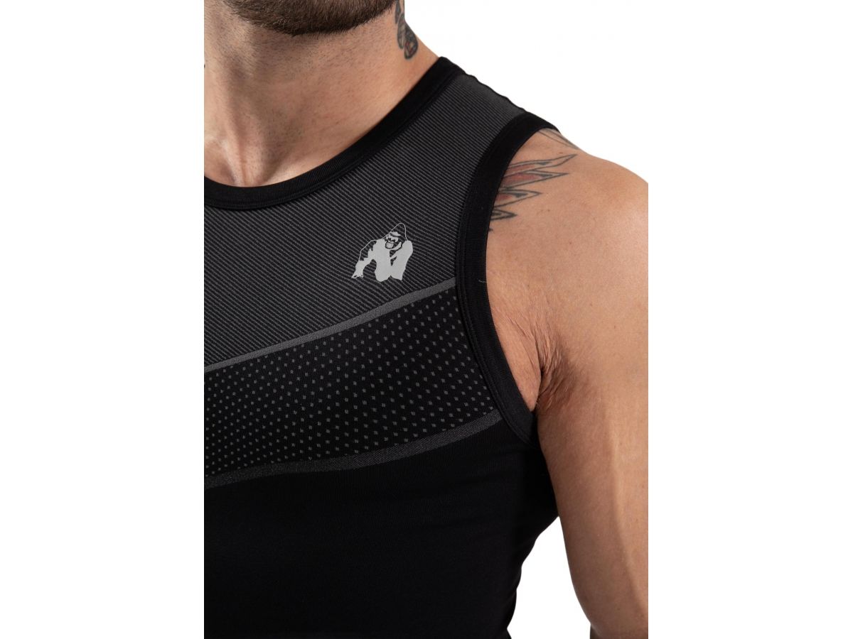 GORILLA WEAR - NORTON SEAMLESS TANK TOP- FÉRFI TRIKÓ - FEKETE