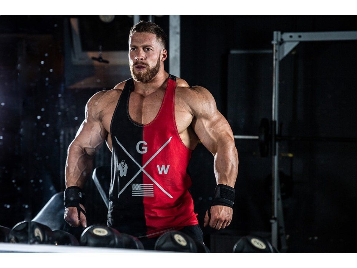 GORILLA WEAR - STERLING STRINGER TANK TOP - FÉRFI EDZŐTRIKÓ - FEKETE/PIROS GORILLA WEAR - STERLING STRINGER TANK TOP - FÉRFI EDZŐTRIKÓ - FEKETE/PIROS