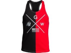 GORILLA WEAR - STERLING STRINGER TANK TOP - FÉRFI EDZŐTRIKÓ - FEKETE/PIROS