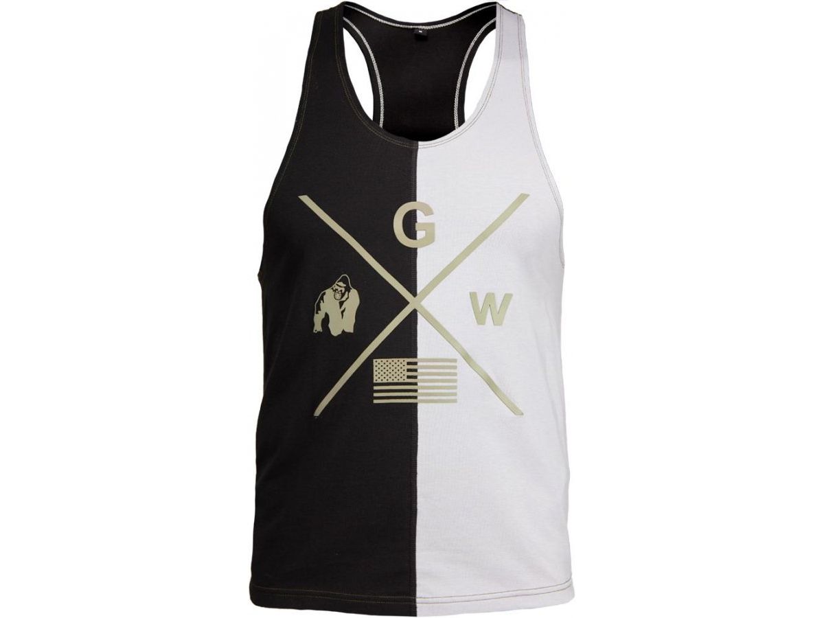 GORILLA WEAR - STERLING STRINGER TANK TOP - FÉRFI EDZŐTRIKÓ - FEKETE/SZÜRKE GORILLA WEAR - STERLING STRINGER TANK TOP - FÉRFI EDZŐTRIKÓ - FEKETE/SZÜRKE