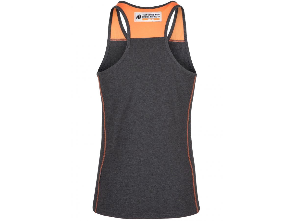 GORILLA WEAR - WALLACE TOP - FÉRFI EDZŐTRIKÓ - SZÜRKE/NARANCS