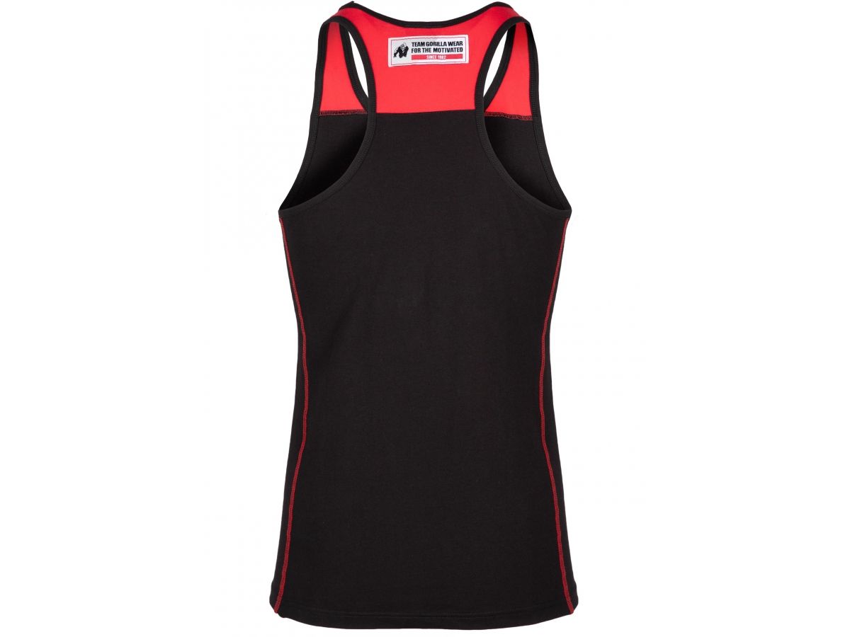 GORILLA WEAR - WALLACE TOP - FÉRFI EDZŐTRIKÓ - FEKETE/PIROS