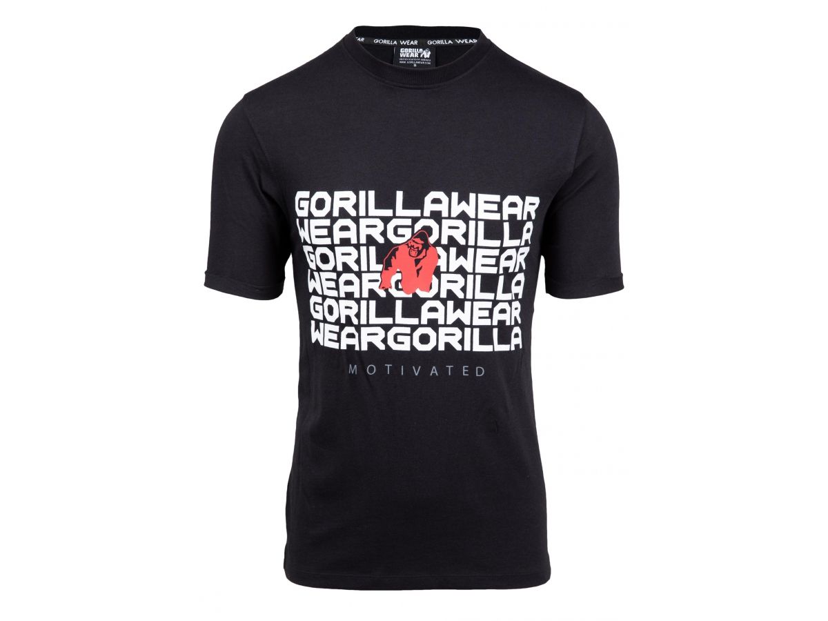 GORILLA WEAR - BRADLEY T-SHIRT - FÉRFI PÓLÓ - FEKETE GORILLA WEAR - BRADLEY T-SHIRT - FÉRFI PÓLÓ - FEKETE