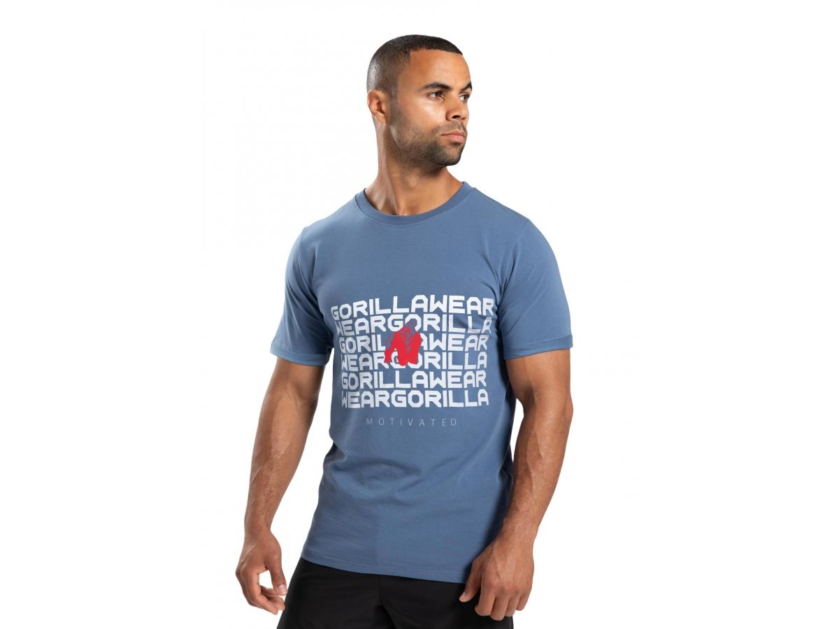 GORILLA WEAR - BRADLEY T-SHIRT - FÉRFI PÓLÓ - KÉK GORILLA WEAR - BRADLEY T-SHIRT - FÉRFI PÓLÓ - KÉK