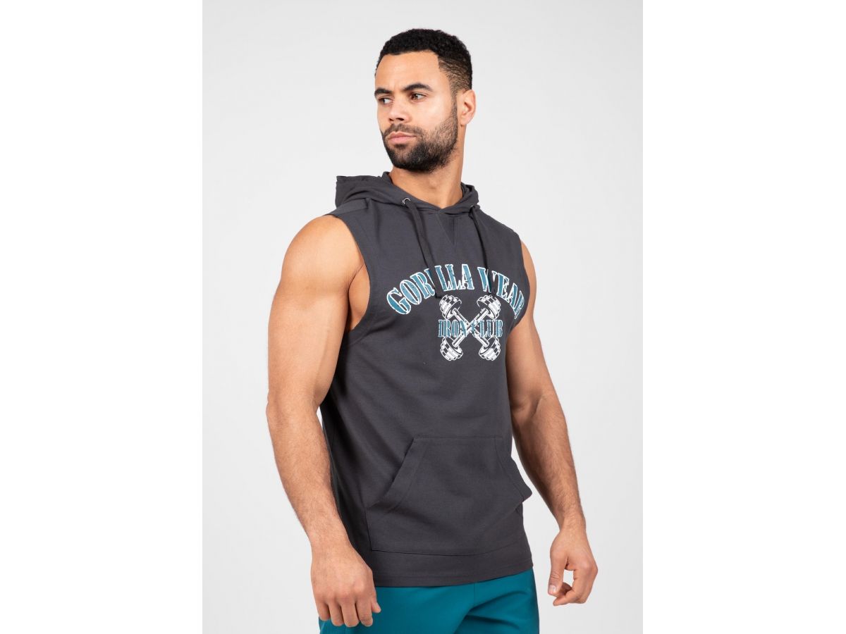 GORILLA WEAR - CHICO T-SHIRT - FÉRFI UJJATLAN KAPUCNIS PÓLÓ -SZÜRKE GORILLA WEAR - CHICO T-SHIRT - FÉRFI UJJATLAN KAPUCNIS PÓLÓ -SZÜRKE