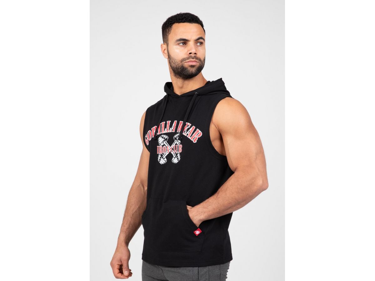 GORILLA WEAR - CHICO T-SHIRT - FÉRFI UJJATLAN KAPUCNIS PÓLÓ - FEKETE GORILLA WEAR - CHICO T-SHIRT - FÉRFI UJJATLAN KAPUCNIS PÓLÓ - FEKETE