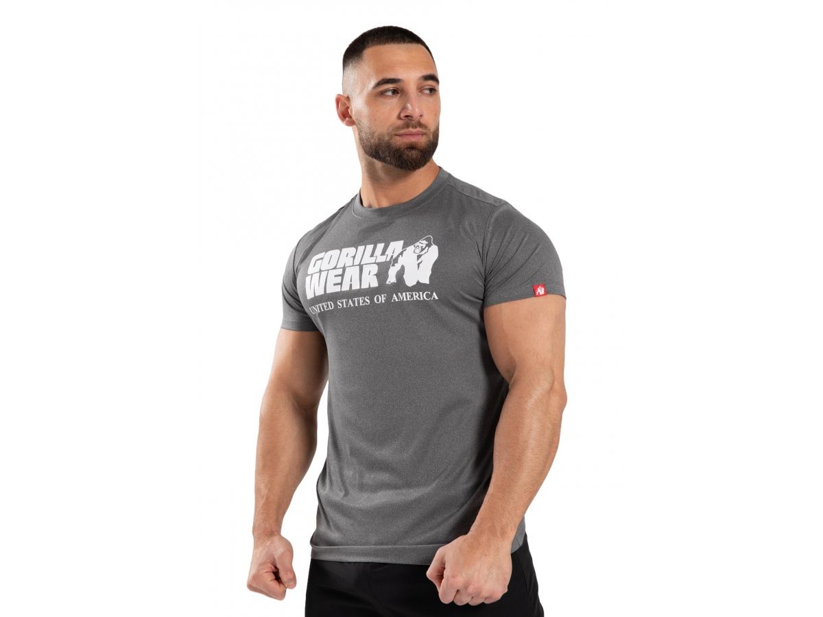 GORILLA WEAR - CLASSIC TRAINING T-SHIRT - FÉRFI TRÉNING PÓLÓ - SZÜRKE GORILLA WEAR - CLASSIC TRAINING T-SHIRT - FÉRFI TRÉNING PÓLÓ - SZÜRKE