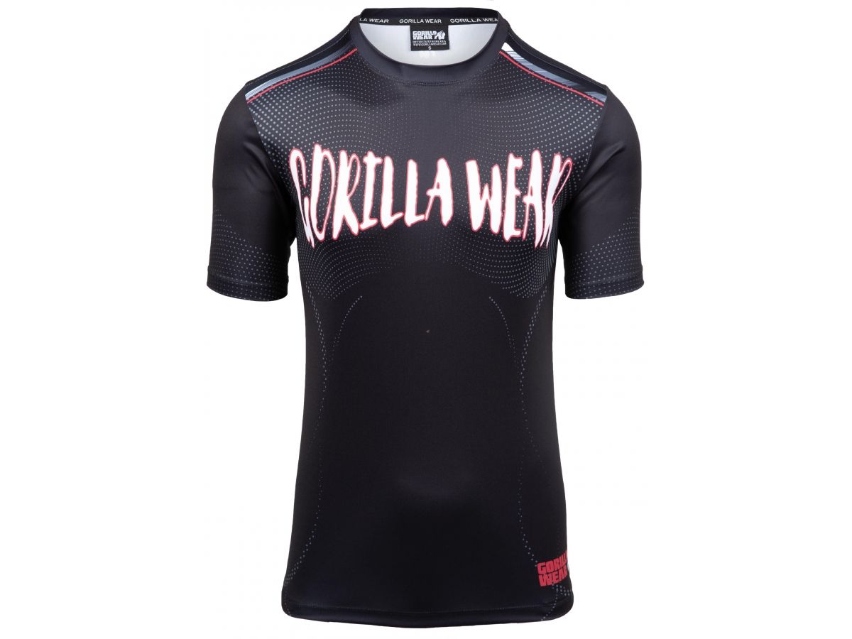 GORILLA WEAR - CLAYTON T-SHIRT -FÉRFI PÓLÓ -FEKETE/PIROS GORILLA WEAR - CLAYTON T-SHIRT -FÉRFI PÓLÓ -FEKETE/PIROS