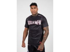 GORILLA WEAR - CLAYTON T-SHIRT -FÉRFI PÓLÓ -FEKETE/PIROS